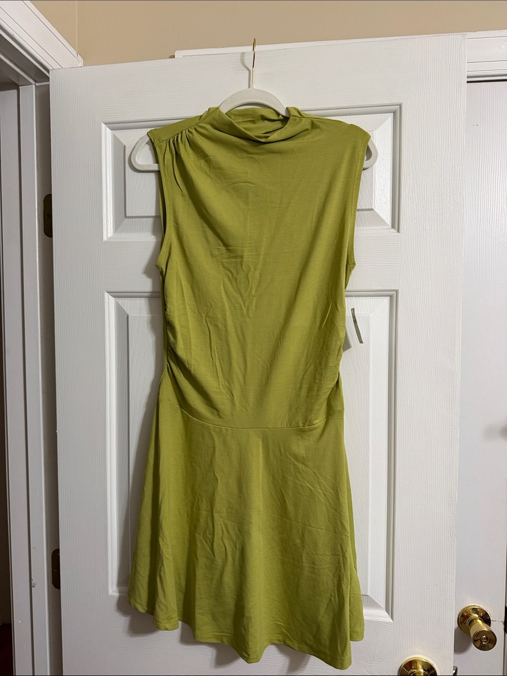 NWT Old Navy Green Fit and Flare Mock Neck Sleeveless Dress Size Medium